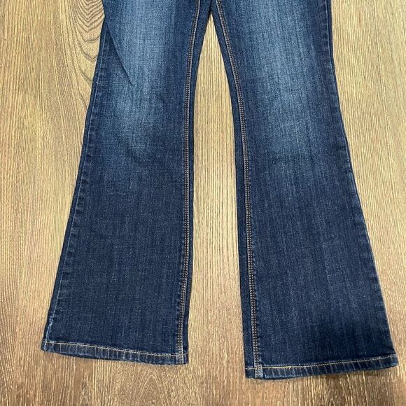 Levi's 526 Slender Boot Cut Jeans Mid Rise Whisker Denim Medium Wash Blue Size 4 - Picture 2 of 11